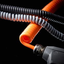 85664 HELUKABEL - Cable: espiral, H05BQ-F; 5x0,25mm2; sin blindaje; PUR;  negro; 500V; HELUKABEL-85664